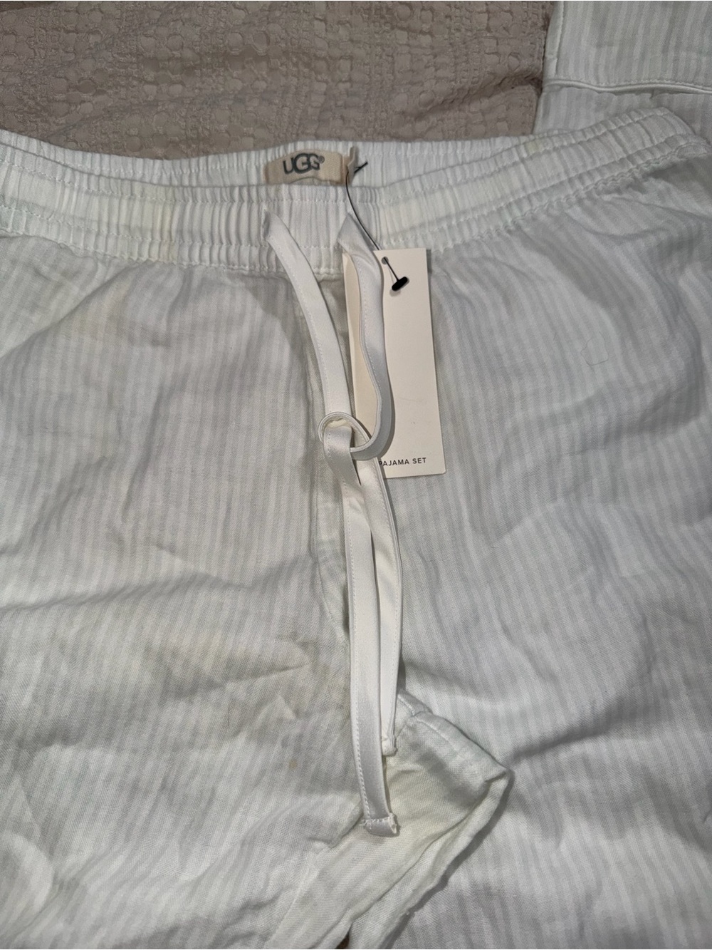 UGG women White Stripe pajama set